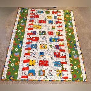 Dr. Seuss Colorful Handmade Patchwork Quilt